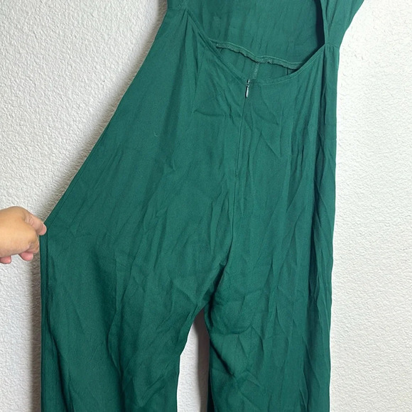 Reformation Mayer Green Emerald Jumpsuit Womens Size 0 Back Keyhole Festival - Picture 7 of 16